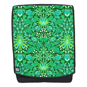 Sac À Dos Impression jacinthe de William Morris, vert émerau