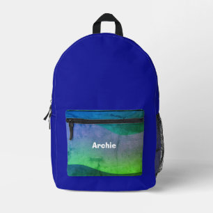 Sac À Dos Imprimé 4 School College Varsity Nom du voyage Rustic Blue