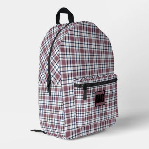 Sac À Dos Imprimé À damiers rétro gris motif gris clair