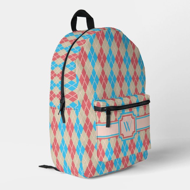 Sac À Dos Imprimé À la plage Argyle (Coin arrière gauche)
