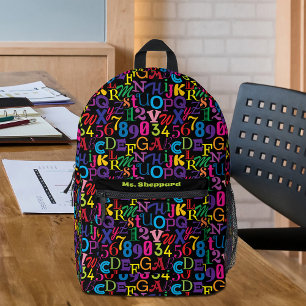 Sac À Dos Imprimé ABC et 123 super colorés