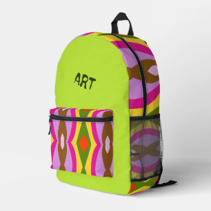 Sac À Dos Imprimé Abstracted Printed Backpack