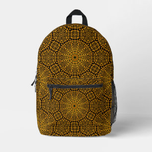 Sac À Dos Imprimé Abstrait Black & Gold Dot Art Motif
