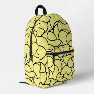 Sac À Dos Imprimé Abstrait combiné noir et jaune