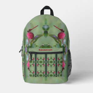 Sac À Dos Imprimé Abstrait de libellules rouges personnalisé