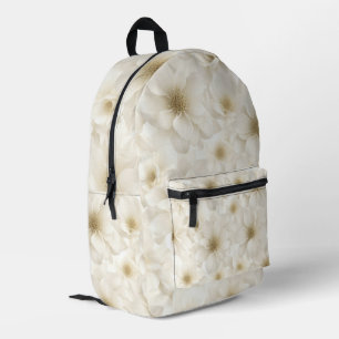 Sac À Dos Imprimé Abstrait floral d'ivoire doux