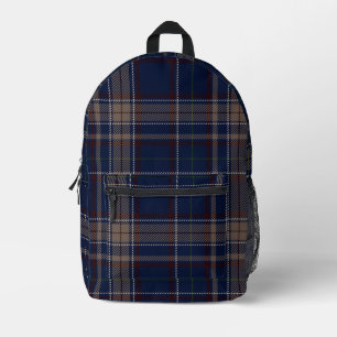 Sac À Dos Imprimé Académique Navy Blue Plaid