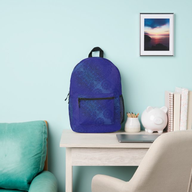 Sac À Dos Imprimé Acceptation | Médaillons de violet violet bleu Ind (Insitu)