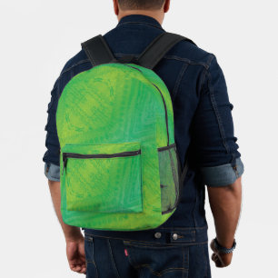 Sac À Dos Imprimé Acceptation   Motif de Shibori jaune bleu