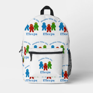 Sac À Dos Imprimé Accroché Avec Mon Meeps Slogan de Jeu