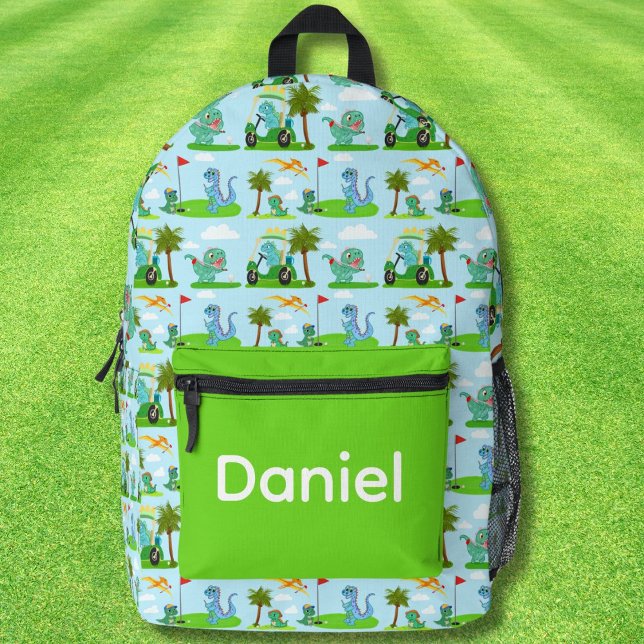 Sac À Dos Imprimé Adorable Dinosaur Golf Enfants Motif (Créateur téléchargé)