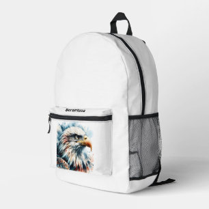 Sac À Dos Imprimé Aigle majestueux dans un style aquarelle époustouf
