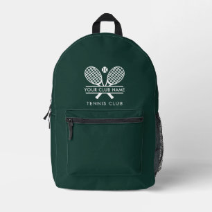 Sac À Dos Imprimé Ajouter Tennis Club Nom Green Team Swag personnali