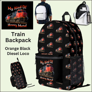 Sac À Dos Imprimé Ajouter Un Nom - Mon Genre De Loco Diesel Métal Lo