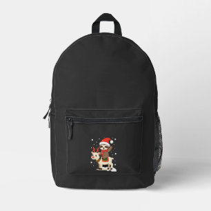 Sac À Dos Imprimé Alpaca Paresseux Noël (3)