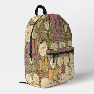 Sac À Dos Imprimé Alphonse Mucha Étoiles Élégantes Art Nouveau Camél