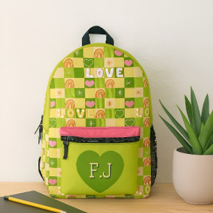 Sac À Dos Imprimé Amour et arc-en-ciel vert