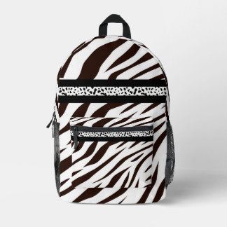 Sac À Dos Imprimé Animal print zebra black and white