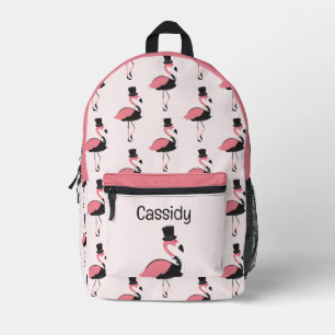 Sac À Dos Imprimé Animaux amusants Tuxedo Flamant rose rose Nom des 