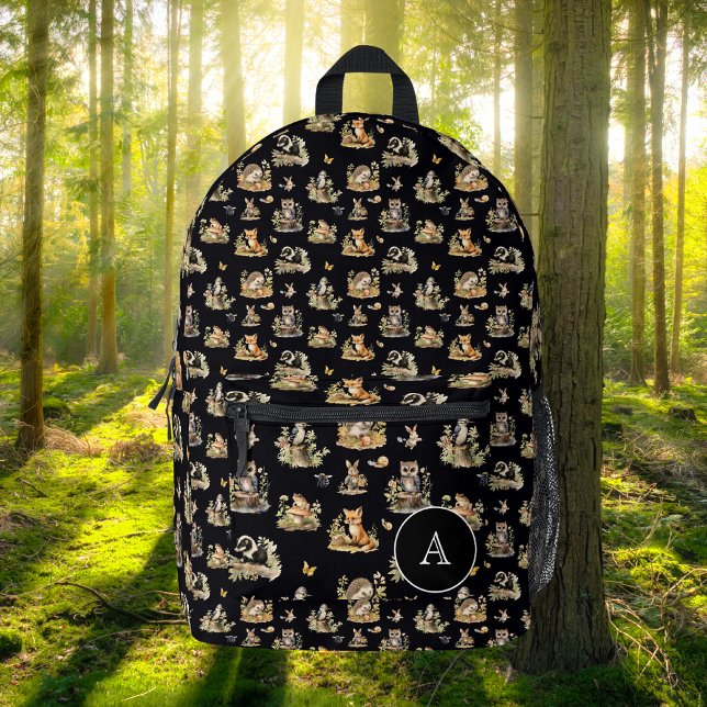 Sac À Dos Imprimé Animaux de bois Monogramme Cadeau Anniversaire de  (Créateur téléchargé)