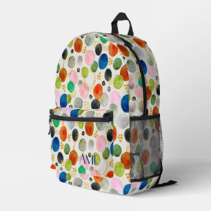 Sac À Dos Imprimé Aquarelle Abstraite Parties scintillant or Art + M
