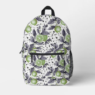 Sac À Dos Imprimé aquarelle esquissée détaillée de feuilles verts, c