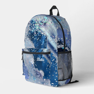 Sac À Dos Imprimé aquarelle et fausse parties scintillant