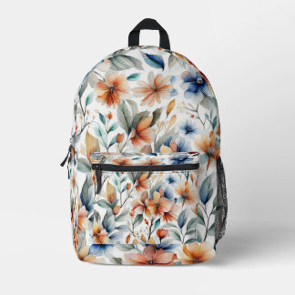 Sac À Dos Imprimé Aquarelle Florale Beauté II