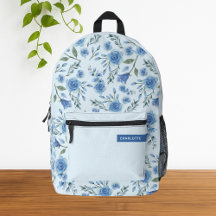 Aquarelle mignonne Bleu Motif Floral