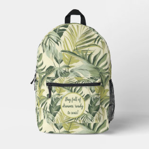 Sac À Dos Imprimé Aquarelle Motif vert et jaune feuille