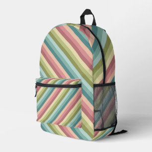 Sac À Dos Imprimé Arc-en-ciel rayures couleur pastel printemps rétro