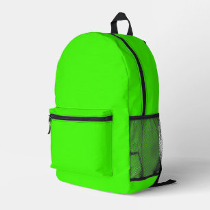 Sac À Dos Imprimé Arlequin Neon Vert Couleur Solide