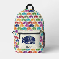 Armadillos Colorful Patterned Cream Ivory