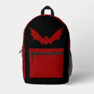 SAC À DOS IMPRIMÉ ARRIÈRE-PAQUET VAMPIRE (ROUGE NOIR)