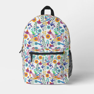 Sac À Dos Imprimé Arrière - plan floral exotique coloré Motif-23145