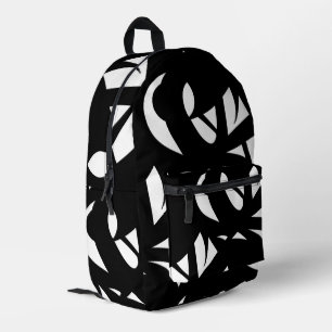 Sac À Dos Imprimé Art Moderne Impressionnant Noir et Blanc