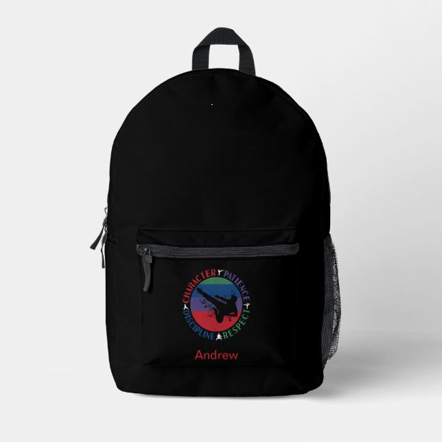 Sac À Dos Imprimé Arts martiaux - Valeurs fondamentales du karaté (Recto)