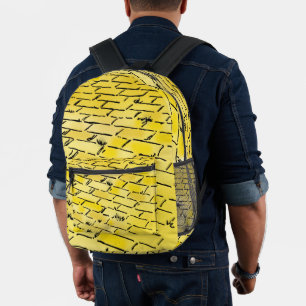 Sac À Dos Imprimé Assistant vintage de la route en brique jaune d'Oz
