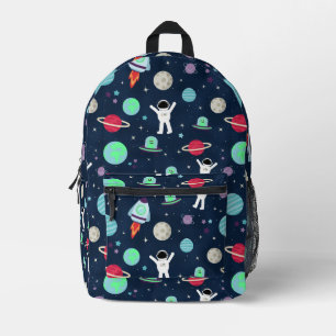 Sac À Dos Imprimé Astronautes Planètes Fusées et Aliens