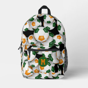 Sac À Dos Imprimé athlète de football monogramme vert orange club co