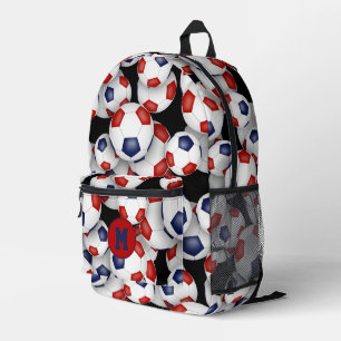 Sac À Dos Imprimé athlète de football rouge bleu couleurs de l'équip