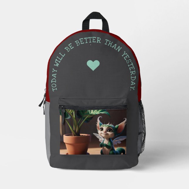 Sac À Dos Imprimé Aujourd'Hui Sera Mieux... (Recto)