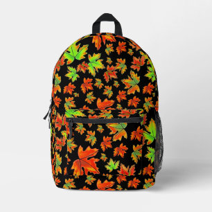 Sac À Dos Imprimé Automne rouge vert orange jaune feuilles feuilles 
