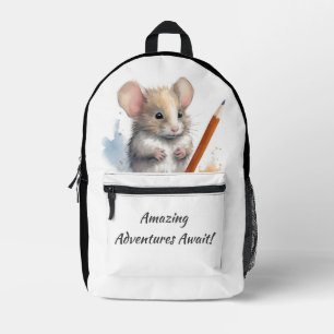 Sac À Dos Imprimé Aventures Extraordinaires Attendent ! Souris avec