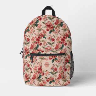 Sac À Dos Imprimé Azalée rose vintage motif floral - Classique