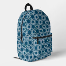 Backpack géométrique bleu_blanc par Joya Eve