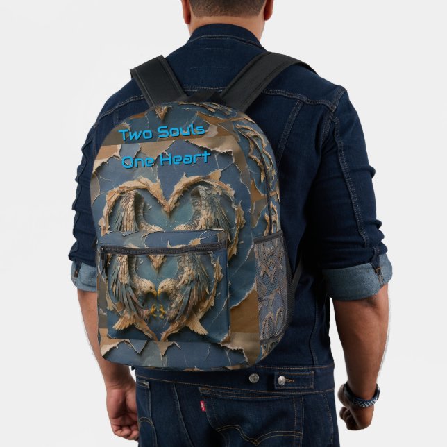 Sac À Dos Imprimé Backpack Paper Cut Eagle Two Souls One Heart (Insitu (Modèle))