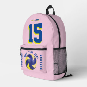 Sac À Dos Imprimé Backpacks Girls Volleyball bleu Rose rose sport