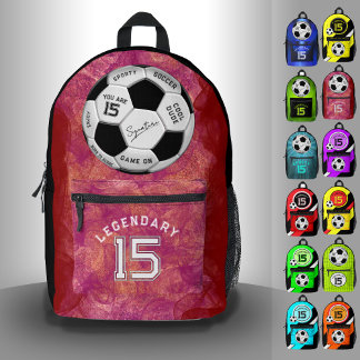 Sac À Dos Imprimé Ballon de Football Personnalisé Anniversaire  | Âg