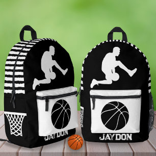 Sac À Dos Imprimé Basket-ball Personnalisé À Gauche École tendance